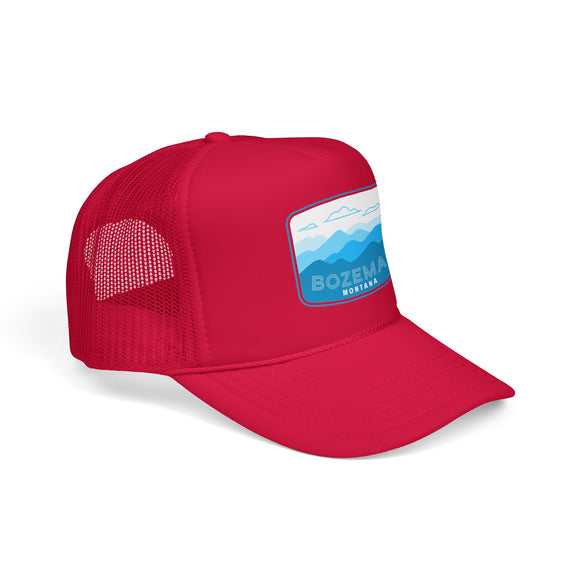 Bozeman, Montana Trucker Hat - Foam Mountain Cap