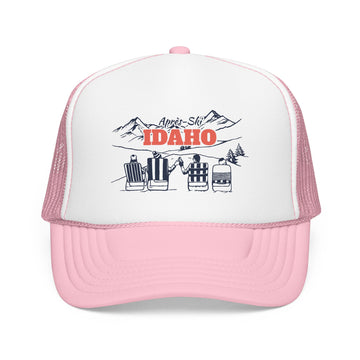 Buy light-pink-white Idaho Après-ski Trucker Hat — Foam Mesh Cap