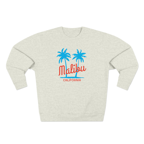Premium Malibu, California Sweatshirt - Retro Unisex Sweatshirt