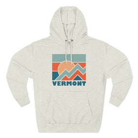 Buy oatmeal-heather Vermont Hoodie - Retro Mountain Unisex Sweatshirt