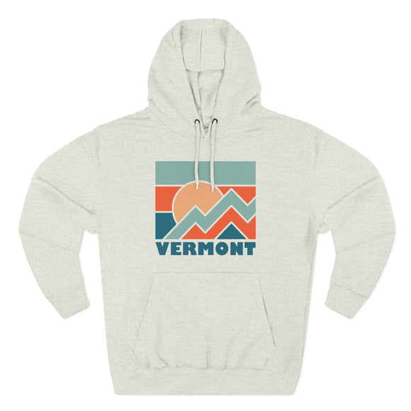 Vermont Hoodie - Retro Mountain Unisex Sweatshirt