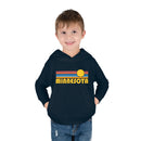 Minnesota Toddler Hoodie - Retro Sunrise Unisex Minnesota Toddler Sweatshirt-8
