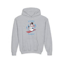 Stowe, Vermont Youth Hoodie - Skiing Snowman Kids Stowe Hooded Sweatshirt-2
