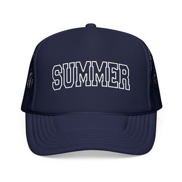Summer Trucker Hat — Vintage College Foam Mesh Cap