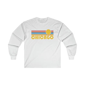 Chicago, Illinois Long Sleeve Shirt - Retro Unisex Shirt