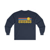Chicago, Illinois Long Sleeve Shirt - Retro Unisex Shirt