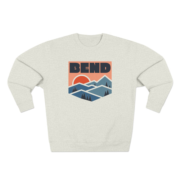 Premium Bend, Oregon Mountain Graphic Sweatshirt