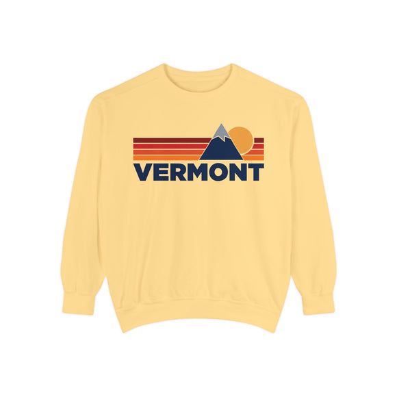 Vermont Mountain Stripes Sweatshirt | Comfort Colors - 100% Cotton
