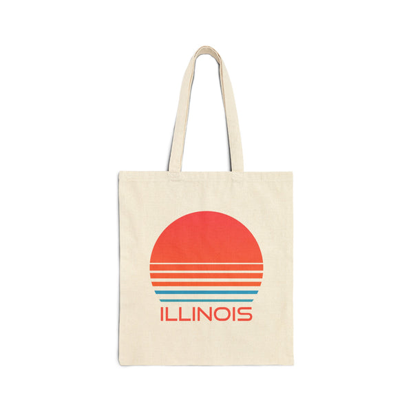 Illinois Cotton Canvas Illinois Tote Bag - Retro 80s