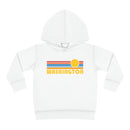 Washington Toddler Hoodie - Retro Sunrise Unisex Washington Toddler Sweatshirt-5
