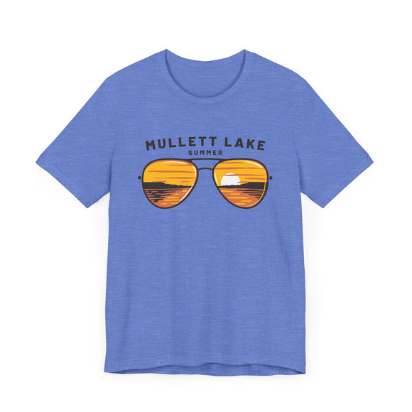 Mullett Lake, Michigan T Shirt - Sunglasses Lake Graphic Tee