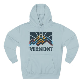 Buy blue-mist Vermont Hoodie - Retro Mountain Unisex Sweatshirt