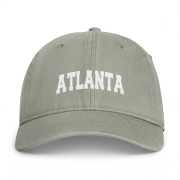 Buy sandstone Atlanta, Georgia Washed Baseball Cap - Vintage Coastal Comfort Colors