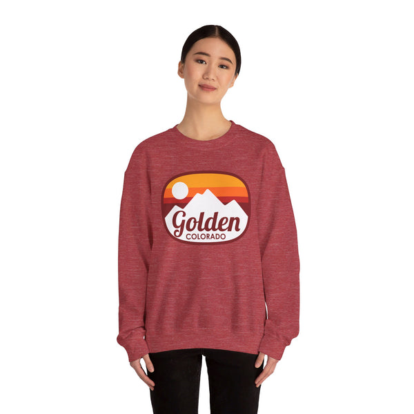 Golden, Colorado Sweatshirt - Unisex Retro Ombre Crewneck Golden Sweatshirt