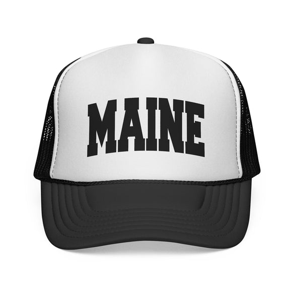 Maine Retro Collegiate Style Trucker Hat
