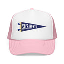 Sacramento, California Pennant Trucker Hat — Retro Flag Foam Cap-3