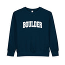 Boulder, Colorado Toddler Sweatshirt - Boulder Toddler Crewneck Sweatshirt-4