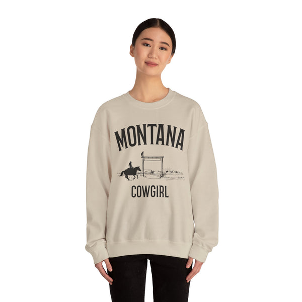 Montana Sweatshirt - Mountain Cowgirl Graphic Crewneck