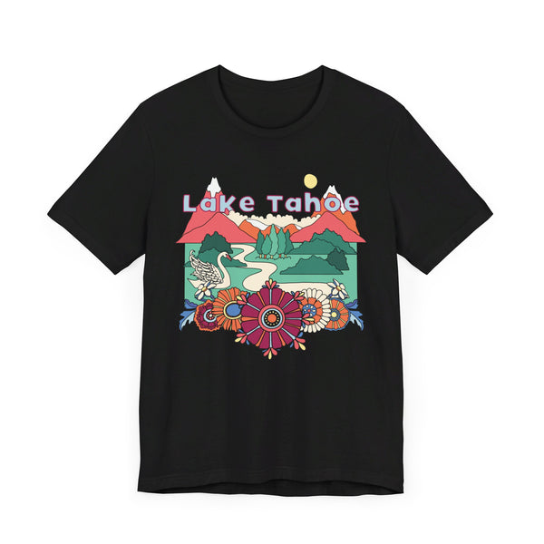 Lake Tahoe Shirt, California Retro T-Shirt, Hippie Style California tee, Lake Tahoe Mountain Shirt