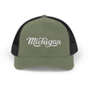 Michigan Snapback Trucker Cap - Embroidered Michigan Hat