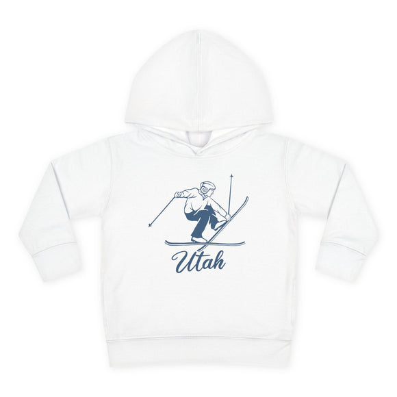 Utah Toddler Hoodie - Unisex Vintage Skiing Utah Sweatshirt
