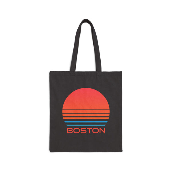 Boston, Massachusetts Retro 80s Cotton Canvas Boston Tote Bag