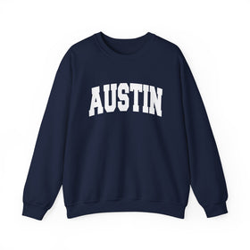 Buy navy Austin, Texas Sweatshirt - Unisex Graphic Crewneck