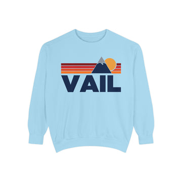 Vail, Colorado Mountain Stripes Sweatshirt | Comfort Colors - 100% Cotton
