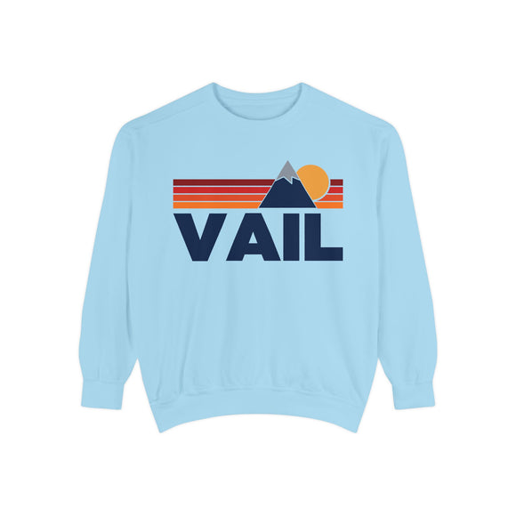 Vail, Colorado Mountain Stripes Sweatshirt | Comfort Colors - 100% Cotton
