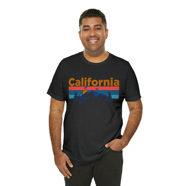 California T-Shirt - Mountain Sunset Unisex California Shirt