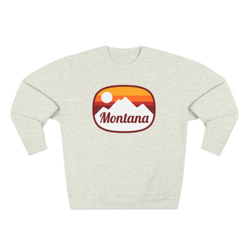 Buy oatmeal-heather Premium Montana Sweatshirt - Retro Unisex Sweatshirt