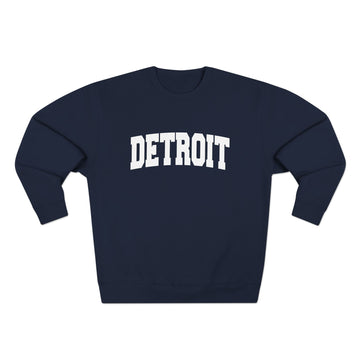 Buy navy Premium Detroit, Michigan Retro Graphic Sweatshirt