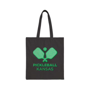 Kansas Cotton Canvas Pickleball Kansas Tote Bag - 0