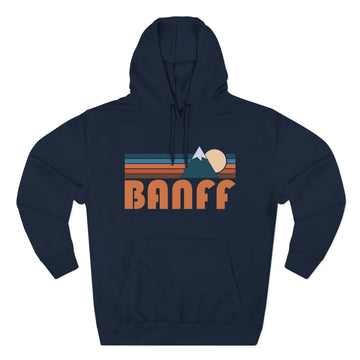 Buy navy Banff, Canada Hoodie - Retro Mountain Unisex Sweatshirt