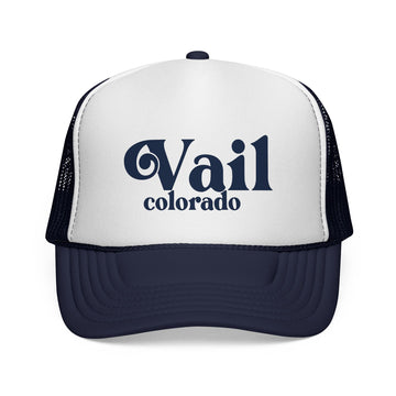 Buy dark-navy Vail, Colorado Retro Trucker Hat