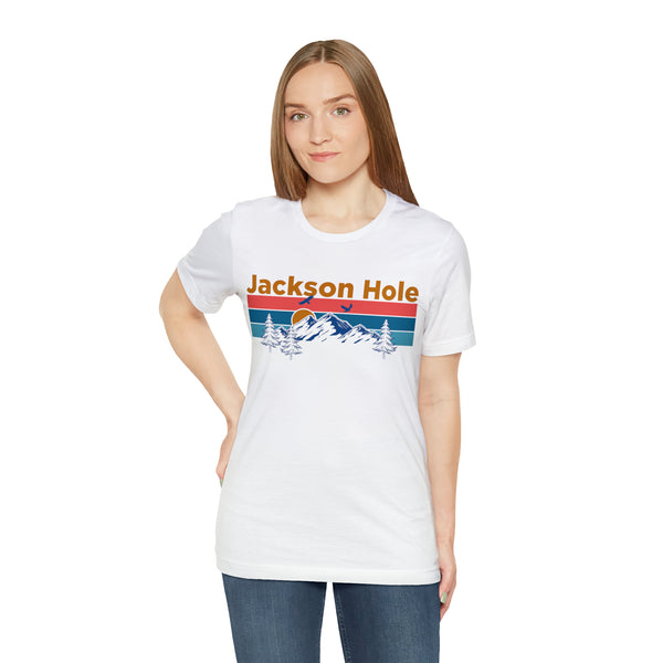 Jackson Hole, Wyoming Shirt - Mountain Sunset Unisex Jackson Hole T-Shirt
