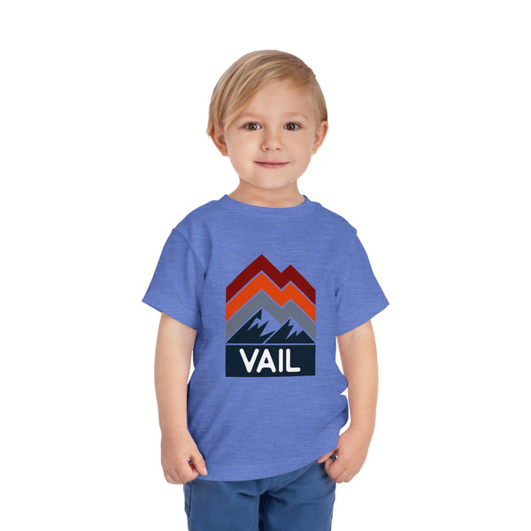 Vail, Colorado Toddler T-Shirt - Retro Palm Tree Toddler Vail Shirt