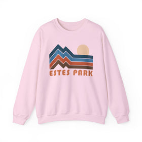 Buy light-pink Estes Park, Colorado Sweatshirt Retro Mountains, Estes Park Unisex Graphic Crewneck