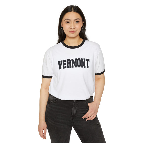Vermont Cotton Ringer Graphic Tee - Unisex Vermont T Shirt, Vintage Style Tee, Men's/Women's Tee