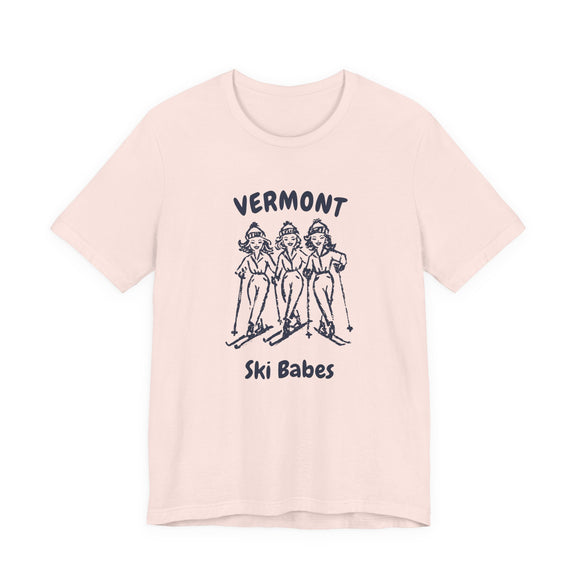 Vermont Ski Babes T‑Shirt — Retro Skiing Graphic Tee