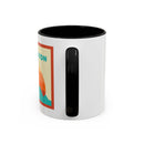 Burlington, Vermont Retro Ombre Sun Mountain Coffee Mug 11 oz, Burlington, Vermont Nature Lover Gift, Mountain Enthusiast Mug-8