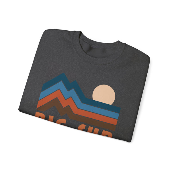 Big Sur, California Sweatshirt Retro Mountains, Big Sur Unisex Graphic Crewneck