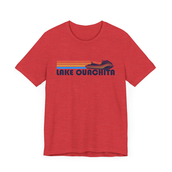 Lake Ouachita, Arkansas T Shirt - Retro Jetski PWC Graphic Tee