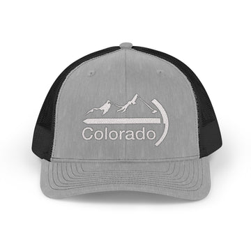 Buy heather-grey-black Colorado Snapback Trucker Cap - Embroidered Colorado Hat