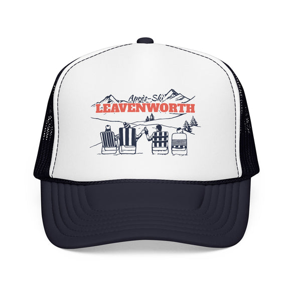 Leavenworth, Washington Après-ski Trucker Hat — Foam Mesh Cap