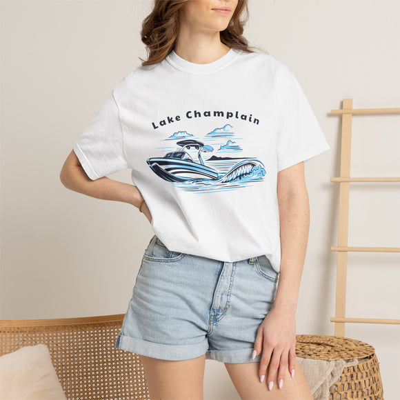 Lake Champlain T Shirt, Comfort Colors Cotton 100% Cotton Wakeboard Boat Tee