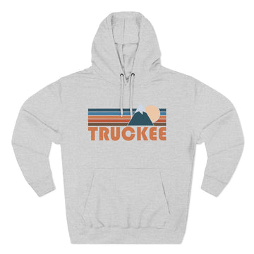 Buy heather-grey Truckee, California Hoodie - Retro Mountain Unisex Sweatshirt