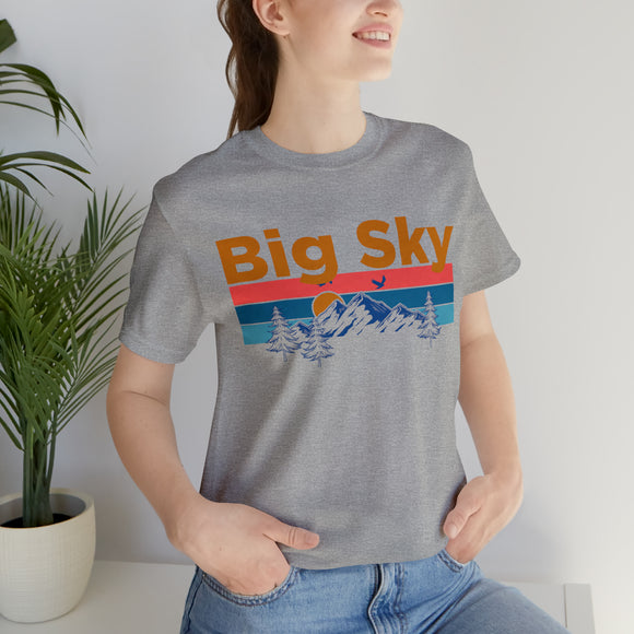 Big Sky, Montana Shirt - Mountain Sunset Unisex Big Sky T-Shirt