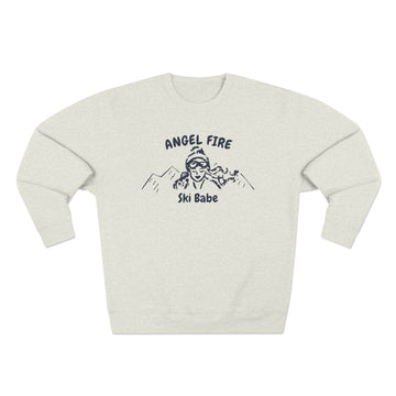 Premium Angel Fire, New Mexico Ski Babe Sweatshirt
