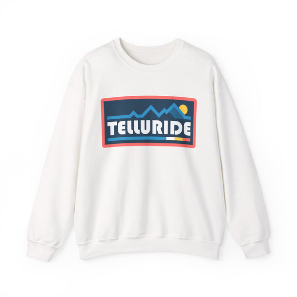 Telluride, Colorado Sweatshirt - Mountain Graphic Crewneck
